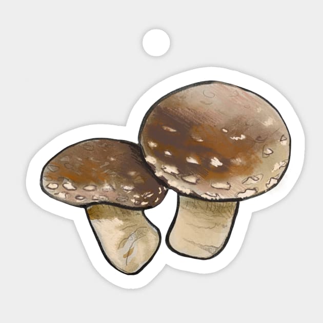 Shitake Mushrooms Sticker by shehitsback